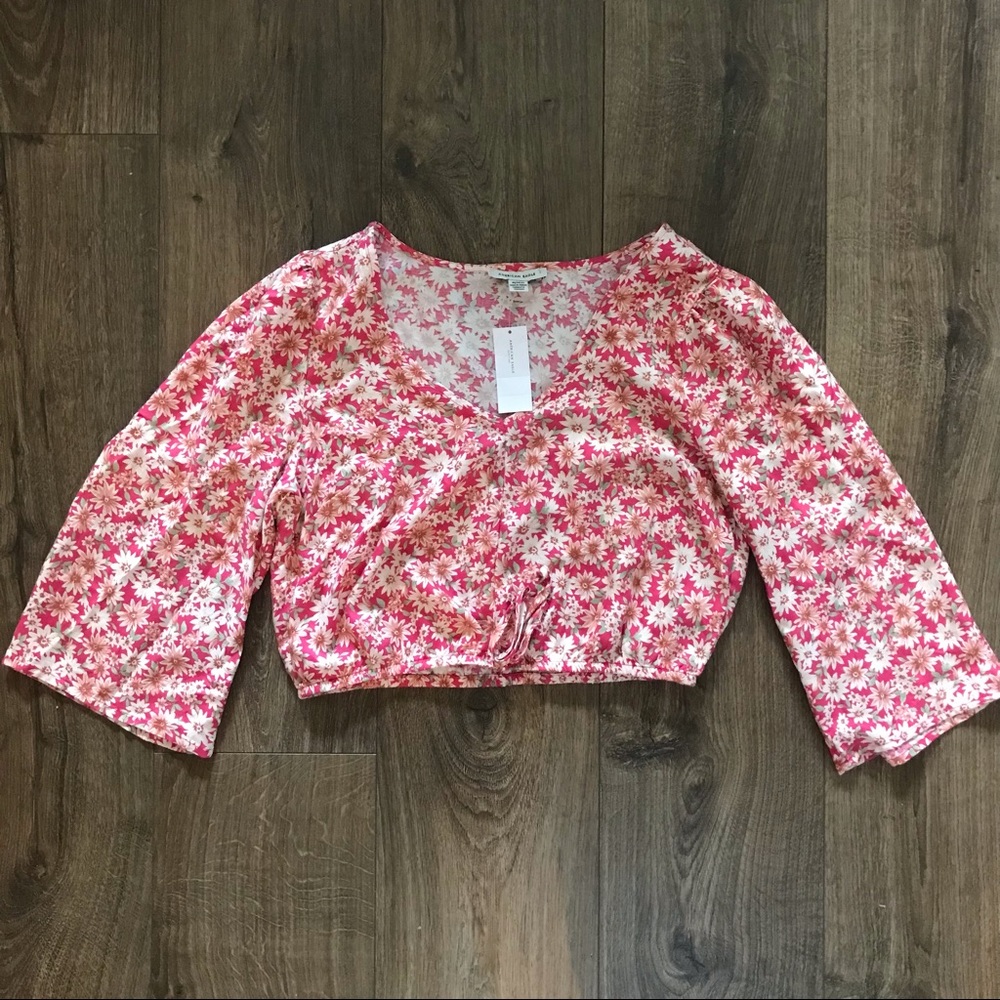AE Floral Bell Sleeve Top